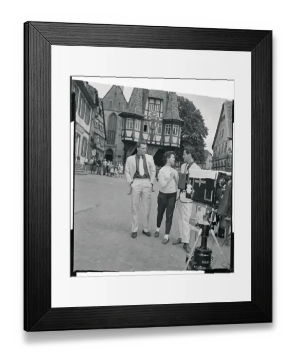 Framed Print : Sidney and Charles Chaplin Jr. Talking With Paola Loew Framed Print : Sidney and Charles Chaplin Jr. Talking With Paola Loew