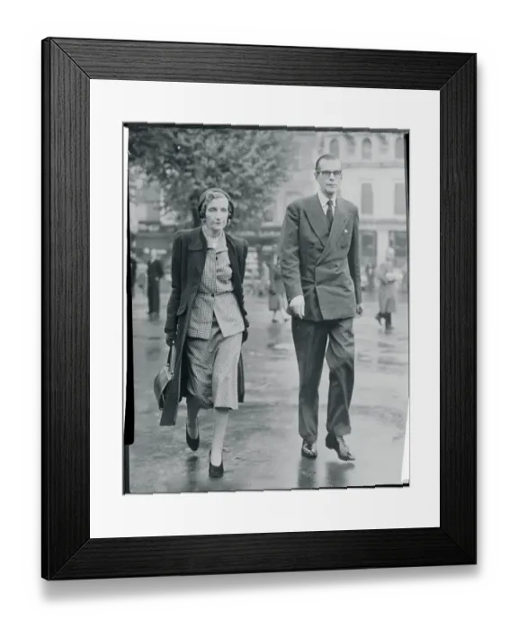 Framed Print : Lord and Lady Vivian Walking Framed Print : Lord and Lady Vivian Walking