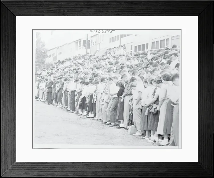 Framed Print : Students Praying at School Framed Print : Students Praying at School