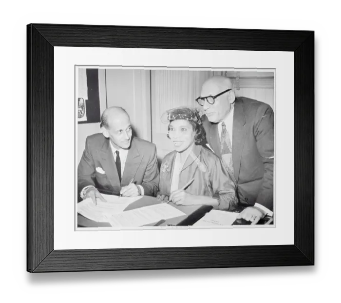 Framed Print : Marian Anderson Signing Contract Framed Print : Marian Anderson Signing Contract