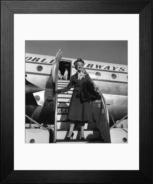 Framed Print : Margaret Chase Smith Boarding Airplane Framed Print : Margaret Chase Smith Boarding Airplane