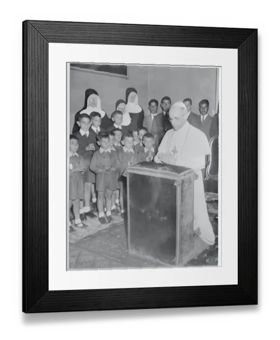 Framed Print : Pope Pius XII Kneeling in Prayer Framed Print : Pope Pius XII Kneeling in Prayer