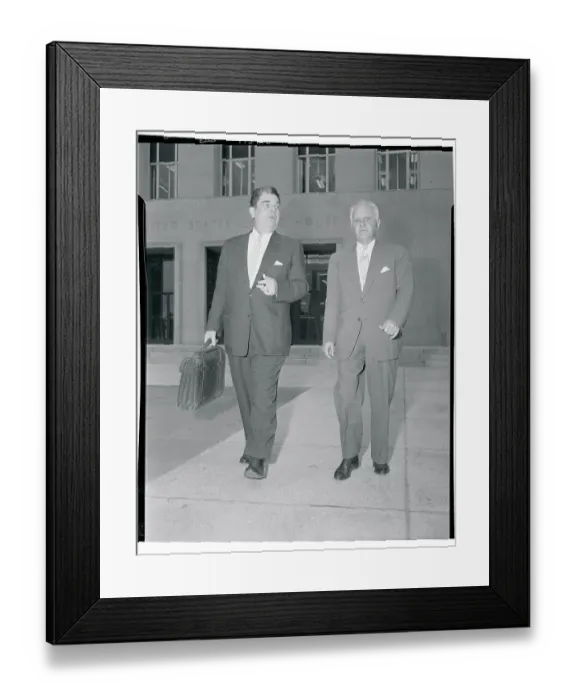 Framed Print : Clyde Powell Walking With Daniel Maher Framed Print : Clyde Powell Walking With Daniel Maher