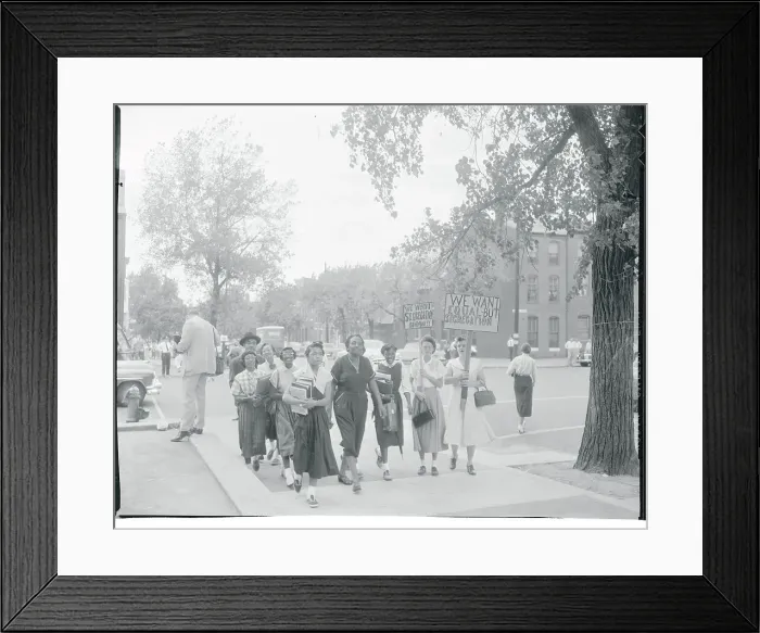 Framed Print : Women Carrying Picket Signs Framed Print : Women Carrying Picket Signs