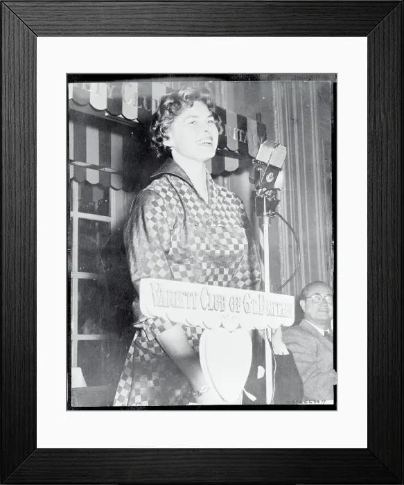 Framed Print : Ingrid Bergman Speaking at Luncheon Framed Print : Ingrid Bergman Speaking at Luncheon