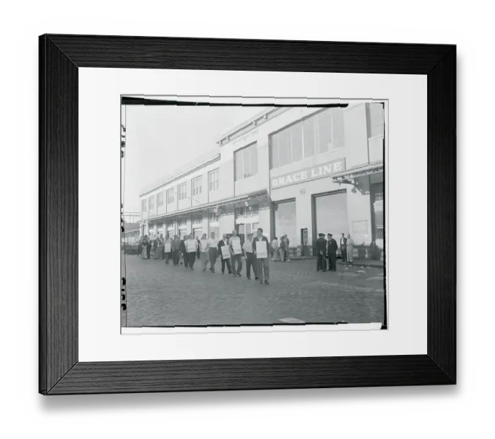 Framed Print : Strikers Carrying Their Picket Signs Framed Print : Strikers Carrying Their Picket Signs