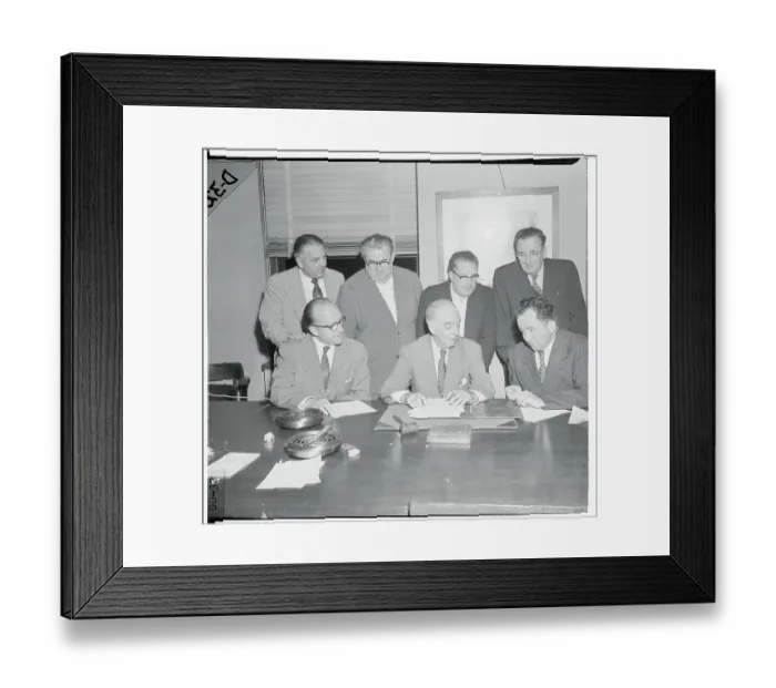 Framed Print : John Burke Participating in Strike Negotiations Framed Print : John Burke Participating in Strike Negotiations