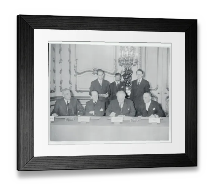 Framed Print : Portrait of Signers of the Nine Power Pact Framed Print : Portrait of Signers of the Nine Power Pact