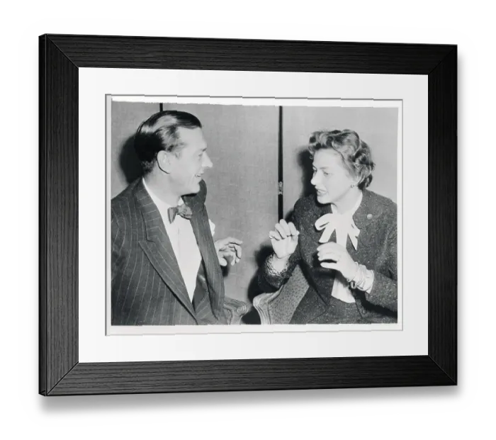 Framed Print : Ingrid Bergman Conversing With Valentine Dyall Framed Print : Ingrid Bergman Conversing With Valentine Dyall