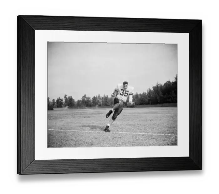 Framed Print : Alan Ameche Running With a Football Framed Print : Alan Ameche Running With a Football