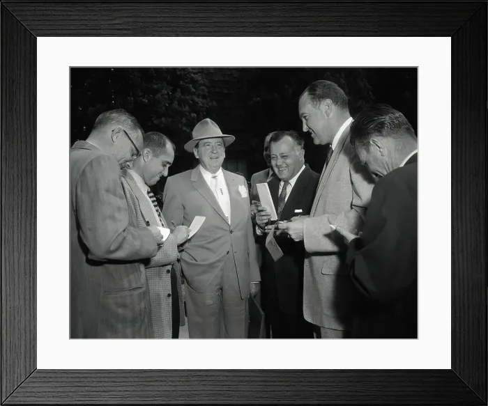 Framed Print : Marilyn Monroe Lawyer Talking to reporters Framed Print : Marilyn Monroe Lawyer Talking to reporters