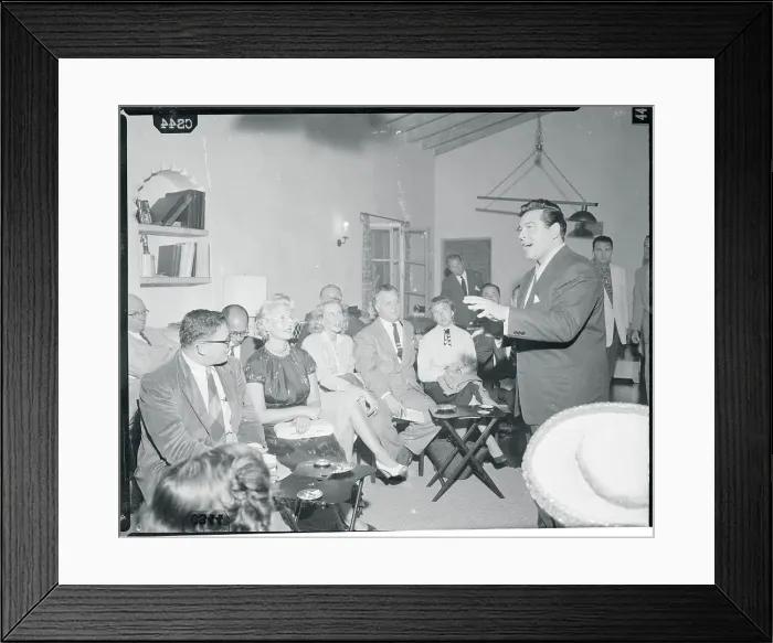 Framed Print : Mario Lanza Singing to Audience Framed Print : Mario Lanza Singing to Audience