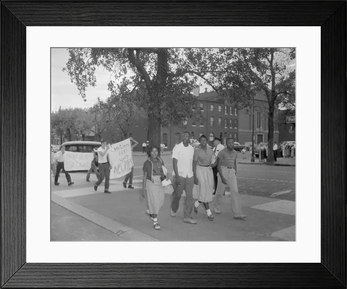 Framed Print : Students Protesting Against Desegregation Framed Print : Students Protesting Against Desegregation