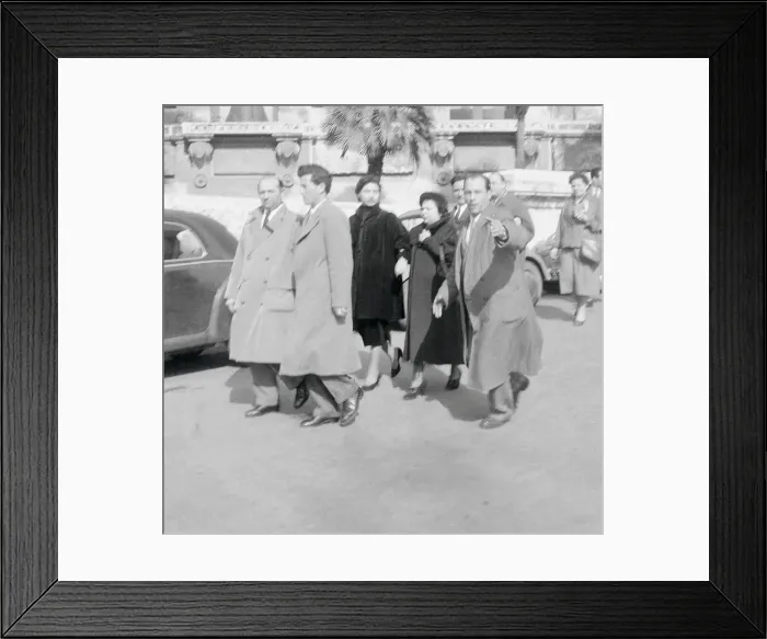 Framed Print : Policemen Escorting the Montesi Family Framed Print : Policemen Escorting the Montesi Family