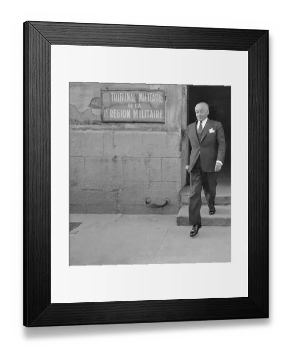 Framed Print : Paul Reynaud Exiting a Building