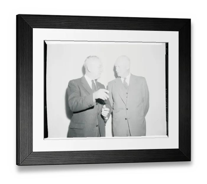 Framed Print : President Eisenhower Speaking With Charles Halleck Framed Print : President Eisenhower Speaking With Charles Halleck