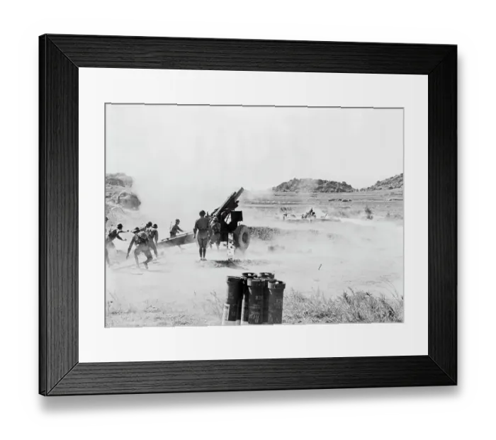 Framed Print : An Artillery Unit Firing Their Weapon Framed Print : An Artillery Unit Firing Their Weapon