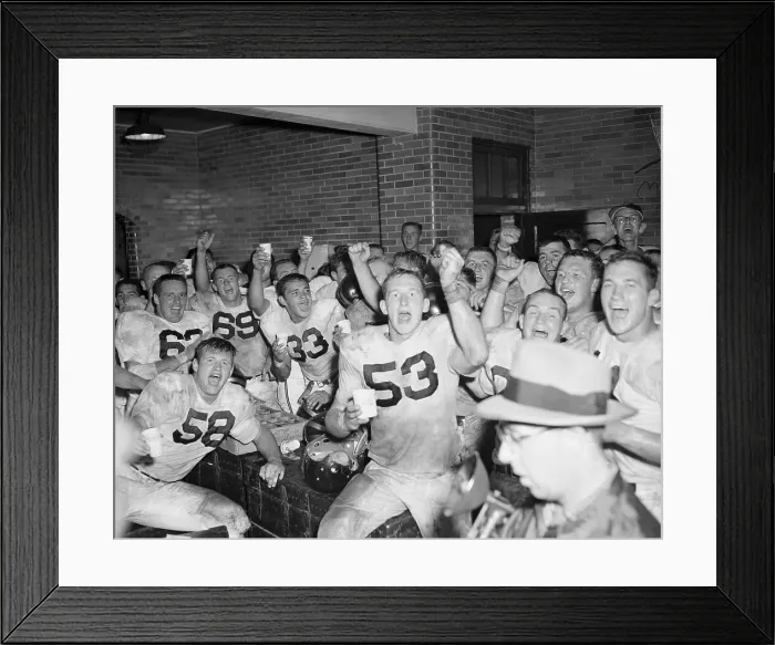 Framed Print : Purdue University Football Team Celebrating Victory Framed Print : Purdue University Football Team Celebrating Victory