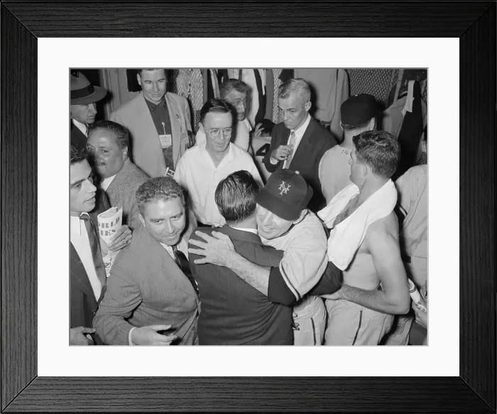 Framed Print : New York Giants Team Manager Leo Durocher Hugging Official Framed Print : New York Giants Team Manager Leo Durocher Hugging Official