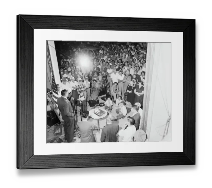 Framed Print : President of NAAWP Speaking to Crowd Framed Print : President of NAAWP Speaking to Crowd