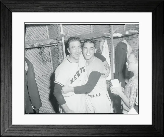 Framed Print : Sal Maglie Hugging Johnny Antonelli Framed Print : Sal Maglie Hugging Johnny Antonelli