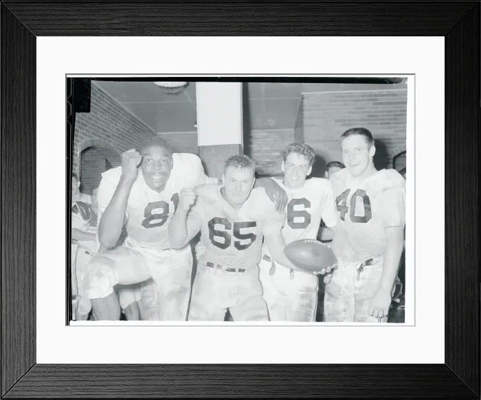 Framed Print : Portrait of Leonard Dawson With Teammates