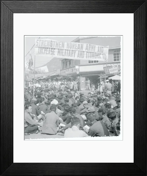 Framed Print : Veterans Participating in a Demonstration Framed Print : Veterans Participating in a Demonstration