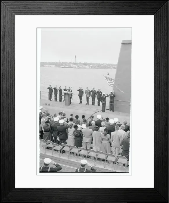 Framed Print : Officers Standing on a Submarine Deck Framed Print : Officers Standing on a Submarine Deck