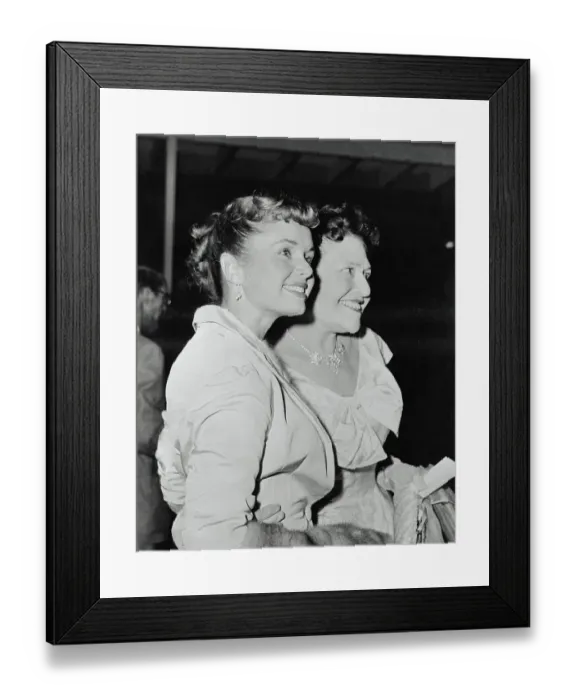 Framed Print : Louella Parsons Sitting Next to Debbie Reynolds Framed Print : Louella Parsons Sitting Next to Debbie Reynolds