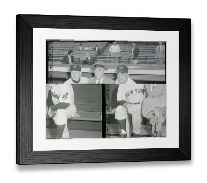 Framed Print : Ford Frick Sitting Between Leo Durocher and Al Lopez Framed Print : Ford Frick Sitting Between Leo Durocher and Al Lopez