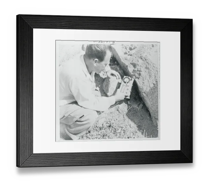 Framed Print : Man Using a Scintillator Framed Print : Man Using a Scintillator