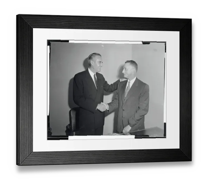 Framed Print : Col. Arthur Levitt and Averall Harriman Framed Print : Col. Arthur Levitt and Averall Harriman