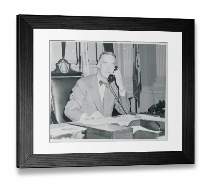 Framed Print : Christian Herter Speaking on the Telephone Framed Print : Christian Herter Speaking on the Telephone