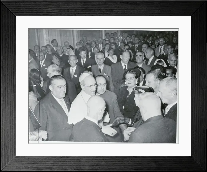 Framed Print : Pope Pius XII Greeting People Framed Print : Pope Pius XII Greeting People