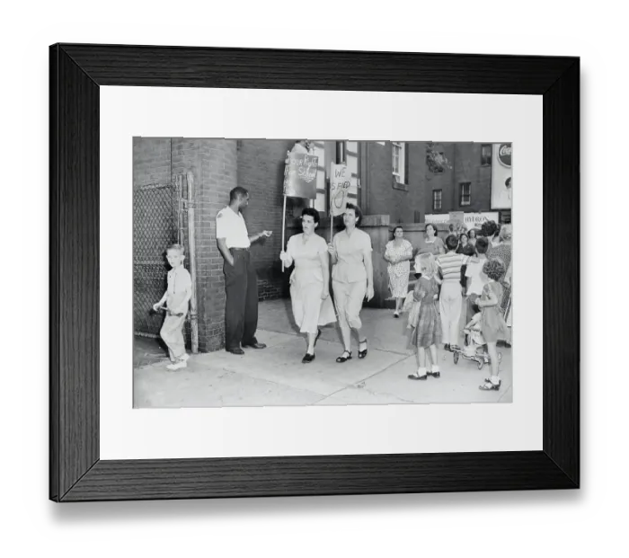 Framed Print : Parents Protesting Desegregation in Baltimore Schools Framed Print : Parents Protesting Desegregation in Baltimore Schools
