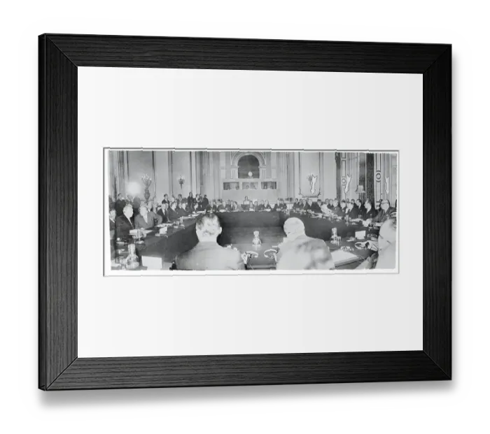 Framed Print : Delegates Sitting at Tables During a Conference Framed Print : Delegates Sitting at Tables During a Conference