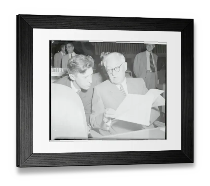 Framed Print : Andrei Vishinsky Speaking to a Colleague
