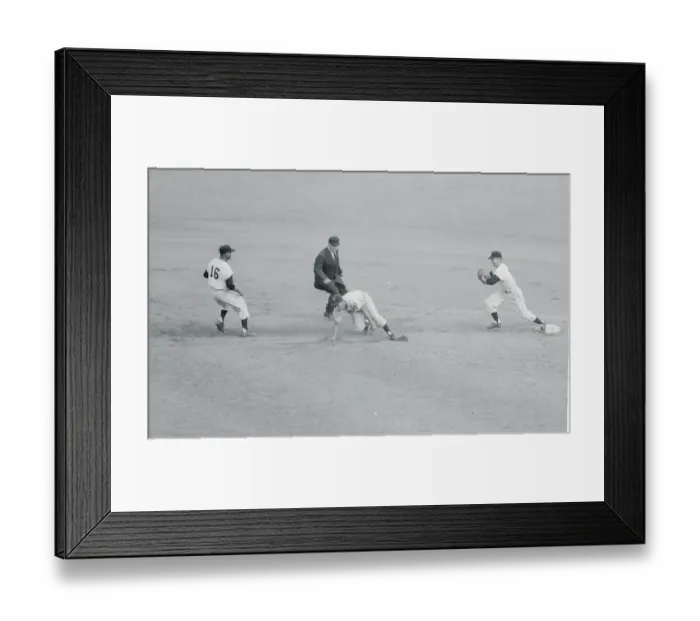 Framed Print : Bobby Avila Running Between Two Bases Framed Print : Bobby Avila Running Between Two Bases