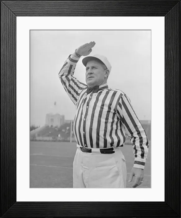 Framed Print : Referee Demonstrating a Football Signal Framed Print : Referee Demonstrating a Football Signal