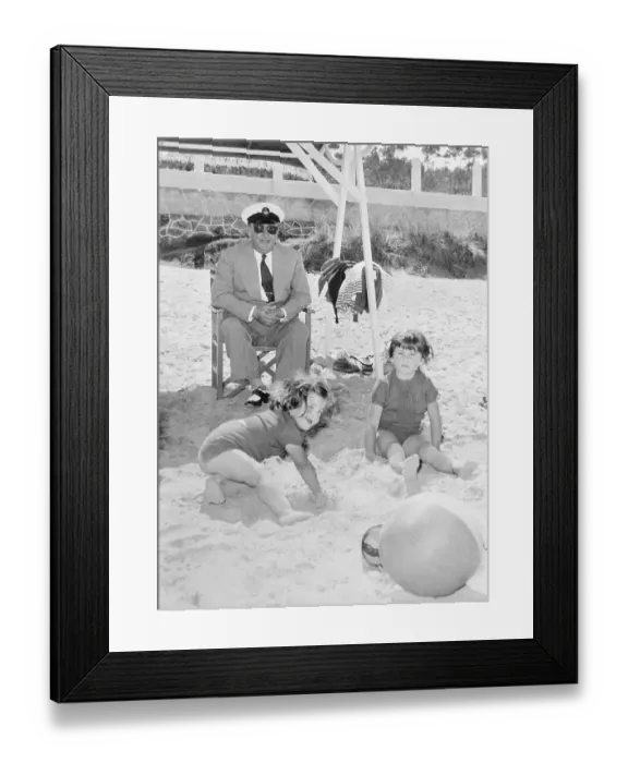 Framed Print : Francisco Franco Watching His Grandchildren Framed Print : Francisco Franco Watching His Grandchildren