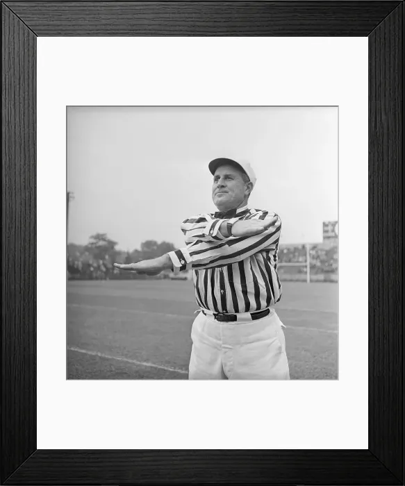 Framed Print : Referee Demonstrating a Football Signal Framed Print : Referee Demonstrating a Football Signal