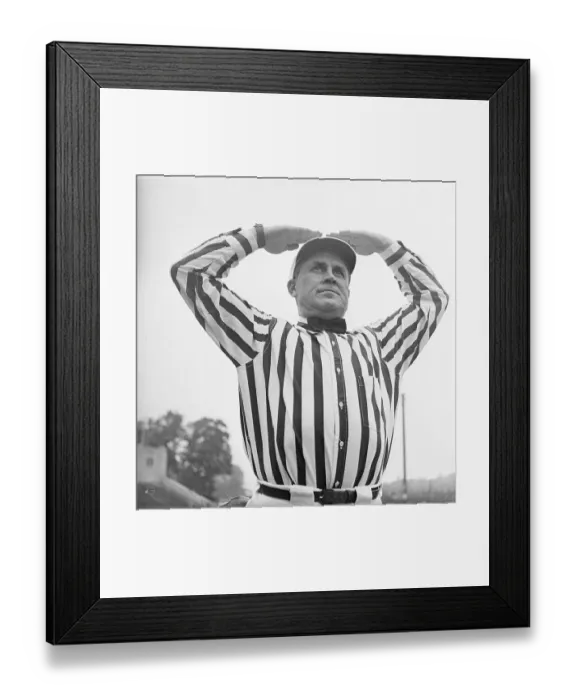 Framed Print : Referee Demonstrating a Football Signal Framed Print : Referee Demonstrating a Football Signal