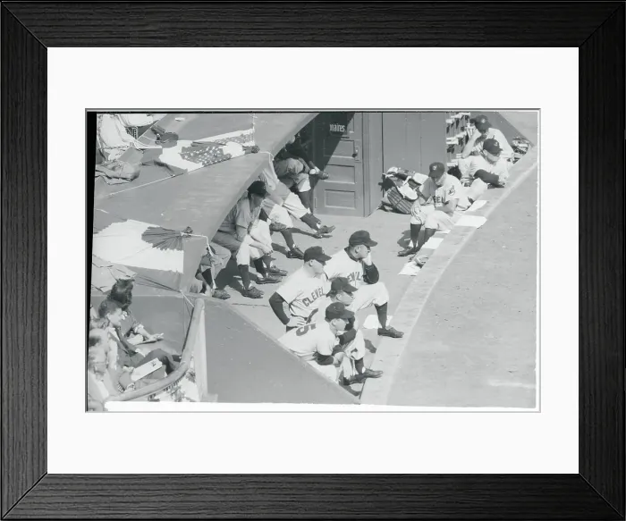 Framed Print : Baseball Players Standing in the Dugout Framed Print : Baseball Players Standing in the Dugout