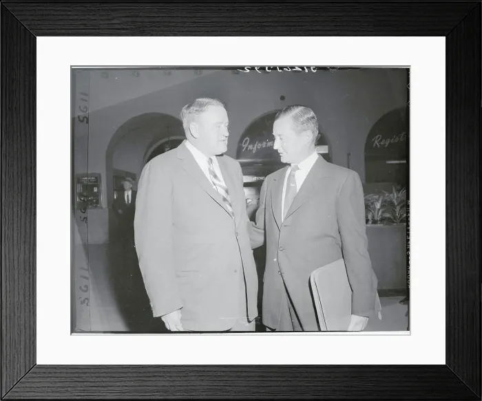 Framed Print : Joe Cronin Speaking With Spike Briggs Framed Print : Joe Cronin Speaking With Spike Briggs