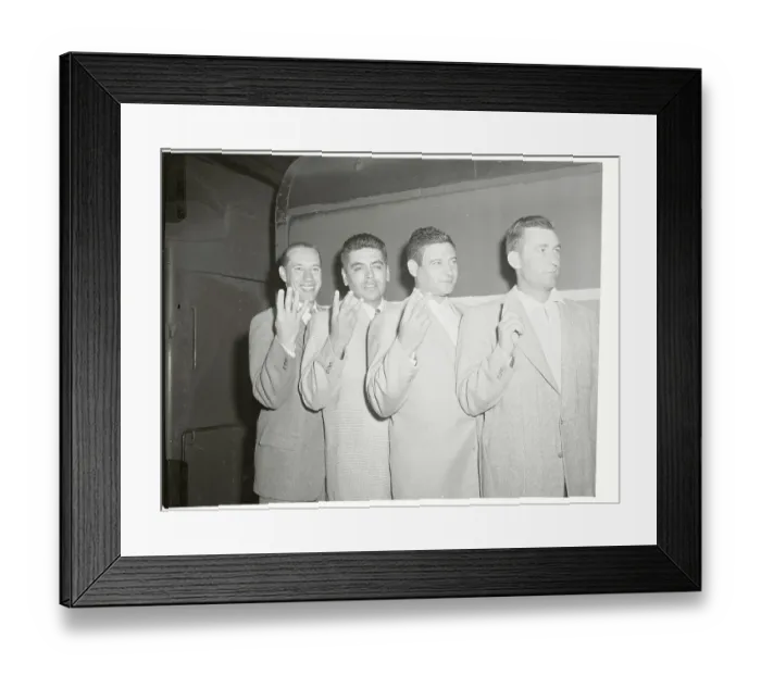 Framed Print : Cleveland Indians Gesturing with Fingers