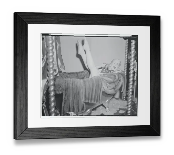 Framed Print : Woman Sitting in a Mink Lined Bathtub Framed Print : Woman Sitting in a Mink Lined Bathtub