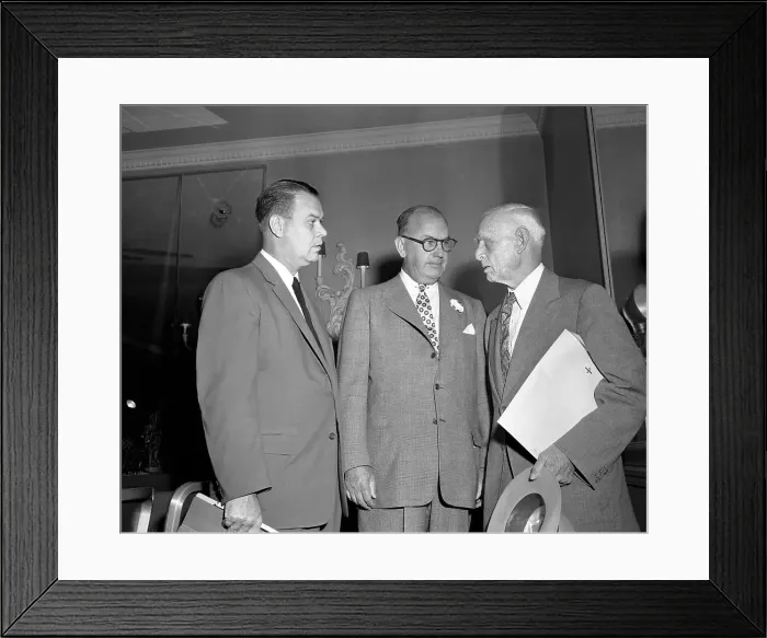 Framed Print : Clarence Miles Speaking With Calvin Griffith Framed Print : Clarence Miles Speaking With Calvin Griffith