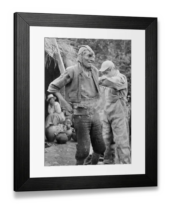 Framed Print : Portrait of Grinning Indian Framed Print : Portrait of Grinning Indian