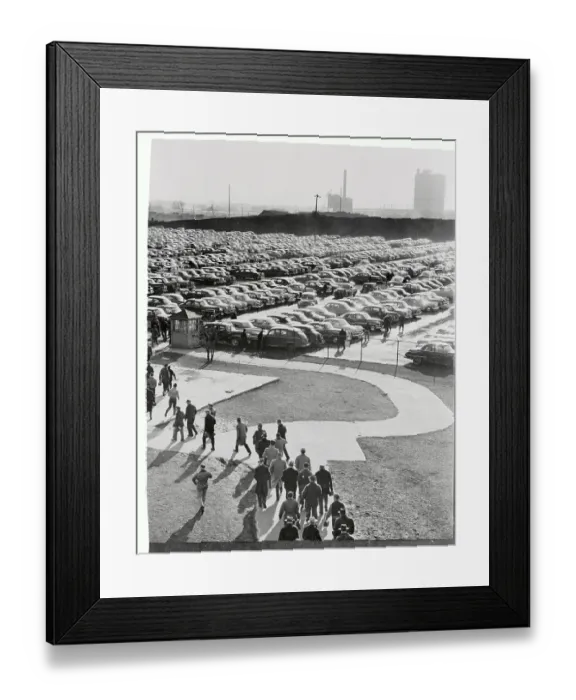 Framed Print : People Walking to Their Cars Framed Print : People Walking to Their Cars