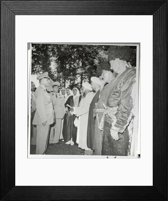 Framed Print : Fazollah Zahedi with Tribal Chiefs Framed Print : Fazollah Zahedi with Tribal Chiefs